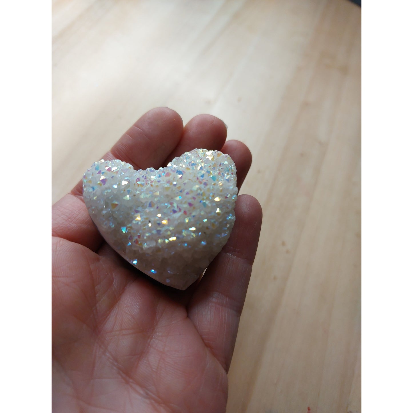 Angel aura bergkristall hjärta, Nyhet!