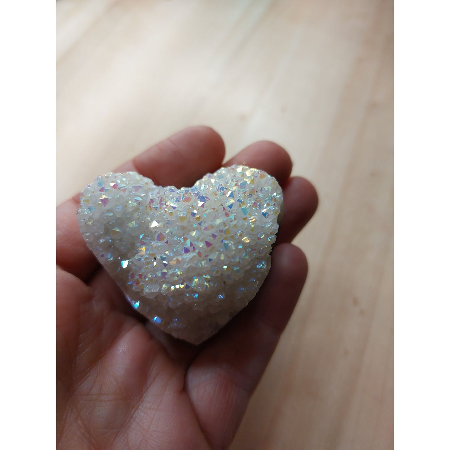 Angel aura bergkristall hjärta, Nyhet!