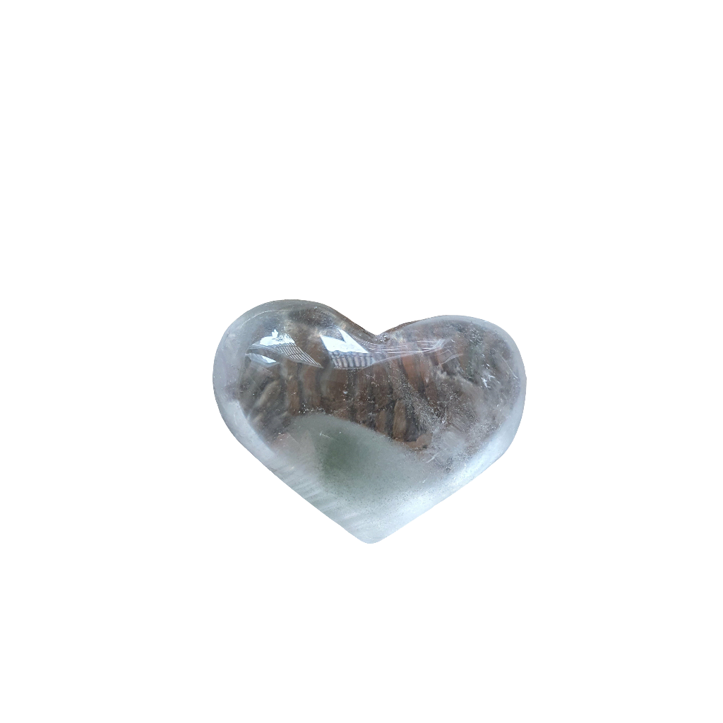 Bergkristall hjärta med klorit inklusioner ( Fantom kvarts)