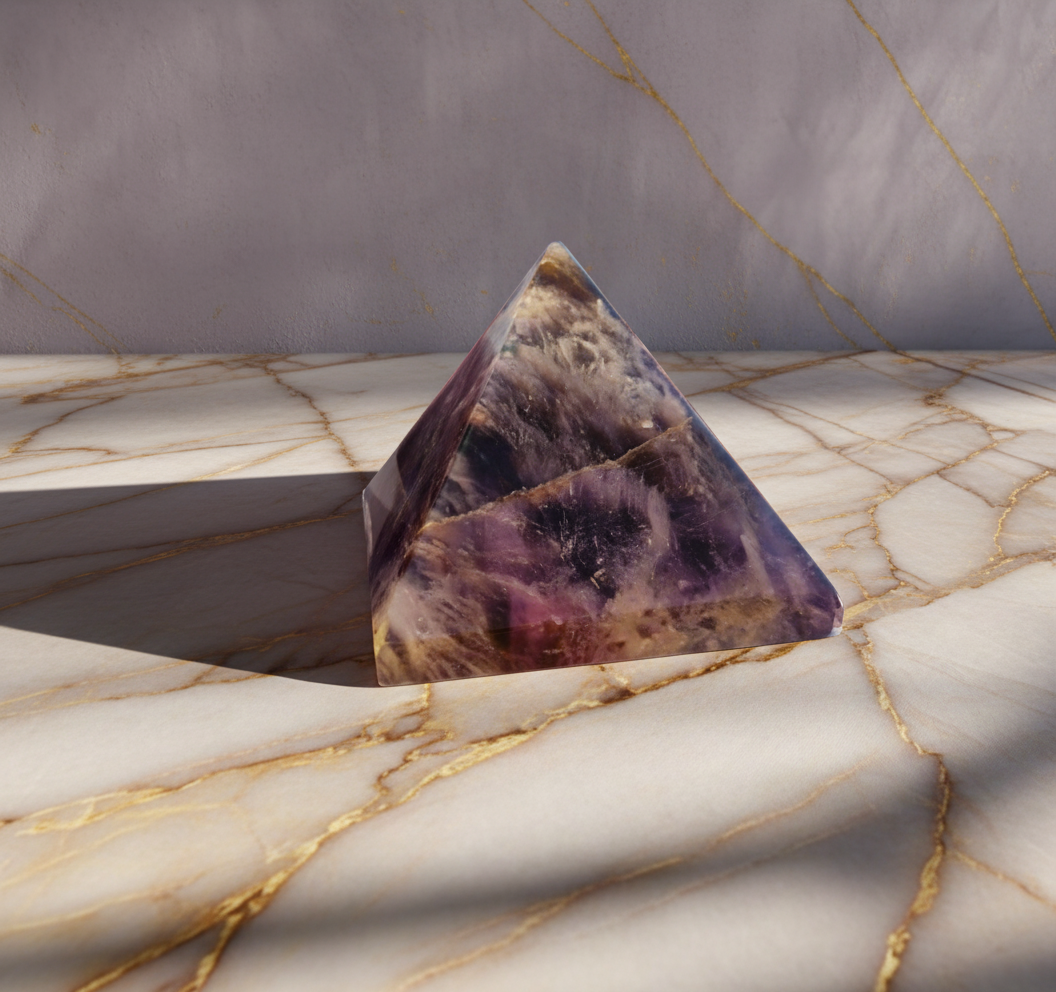 Fantastisk dröm-ametist pyramid – Portaler av ljus och klarhet 💜✨