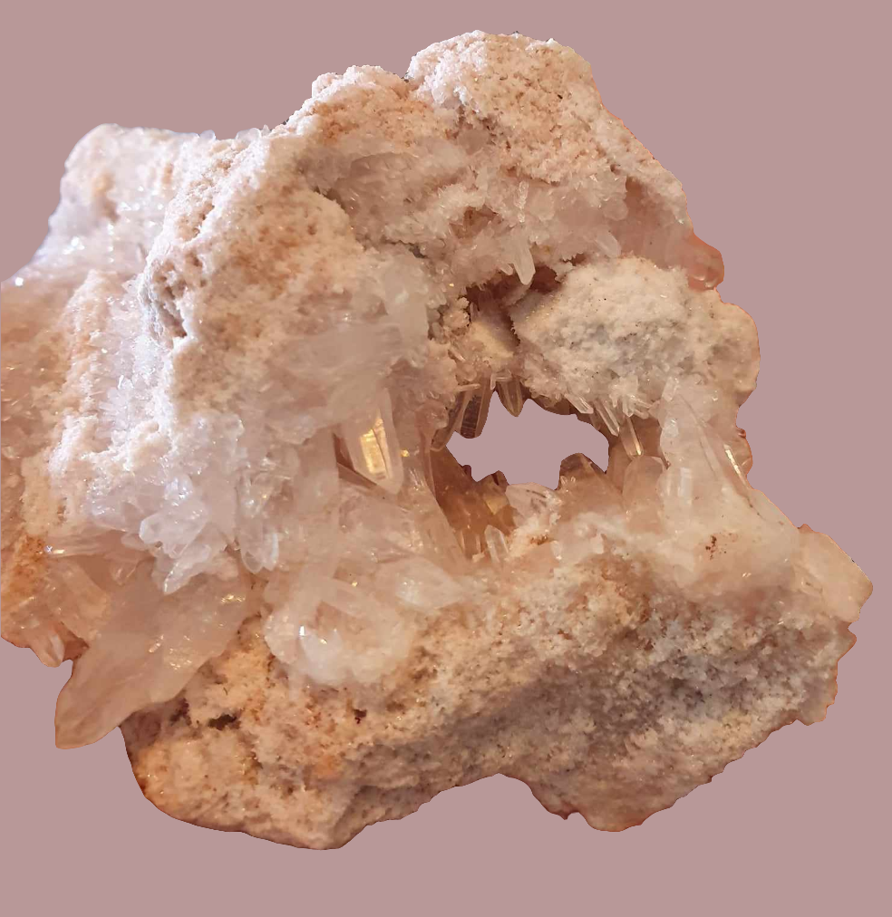 Himalaya rosa bergkristallkluster, sällsynt