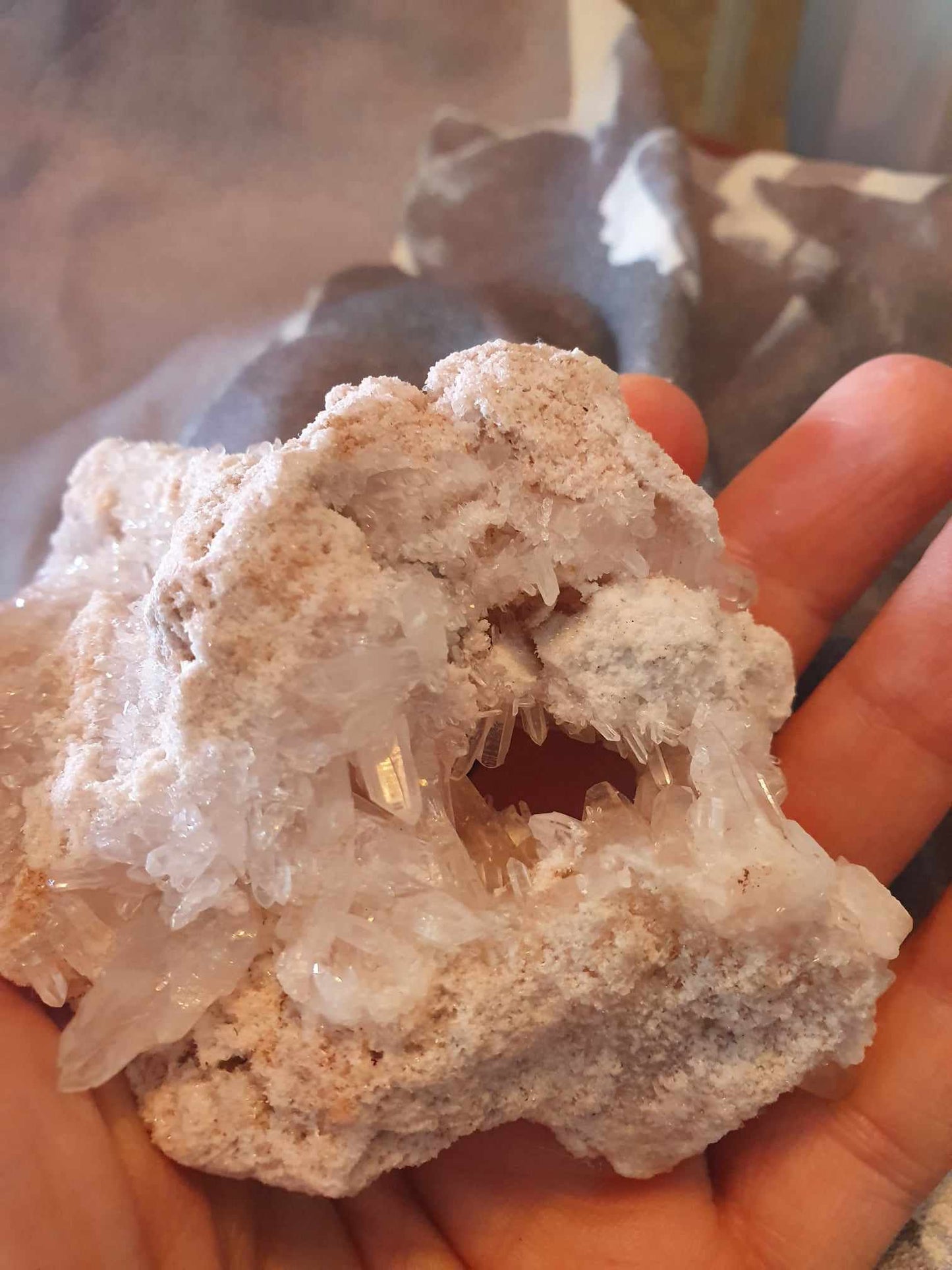 Himalaya rosa bergkristallkluster, sällsynt