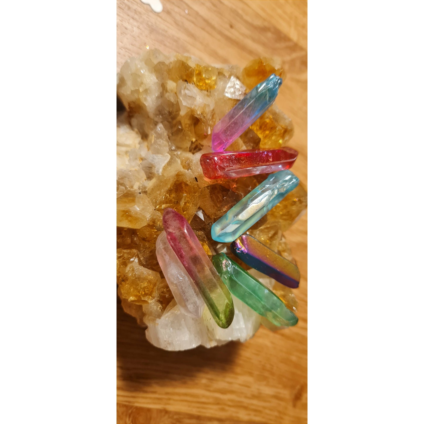 Aura Kvarts spetsar chakras 7st