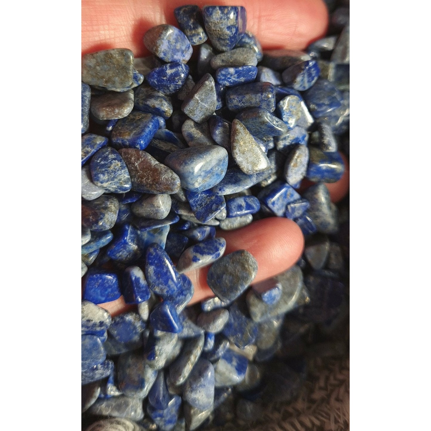 Lapis lazuli, minitrumlade stenar, 100 gram