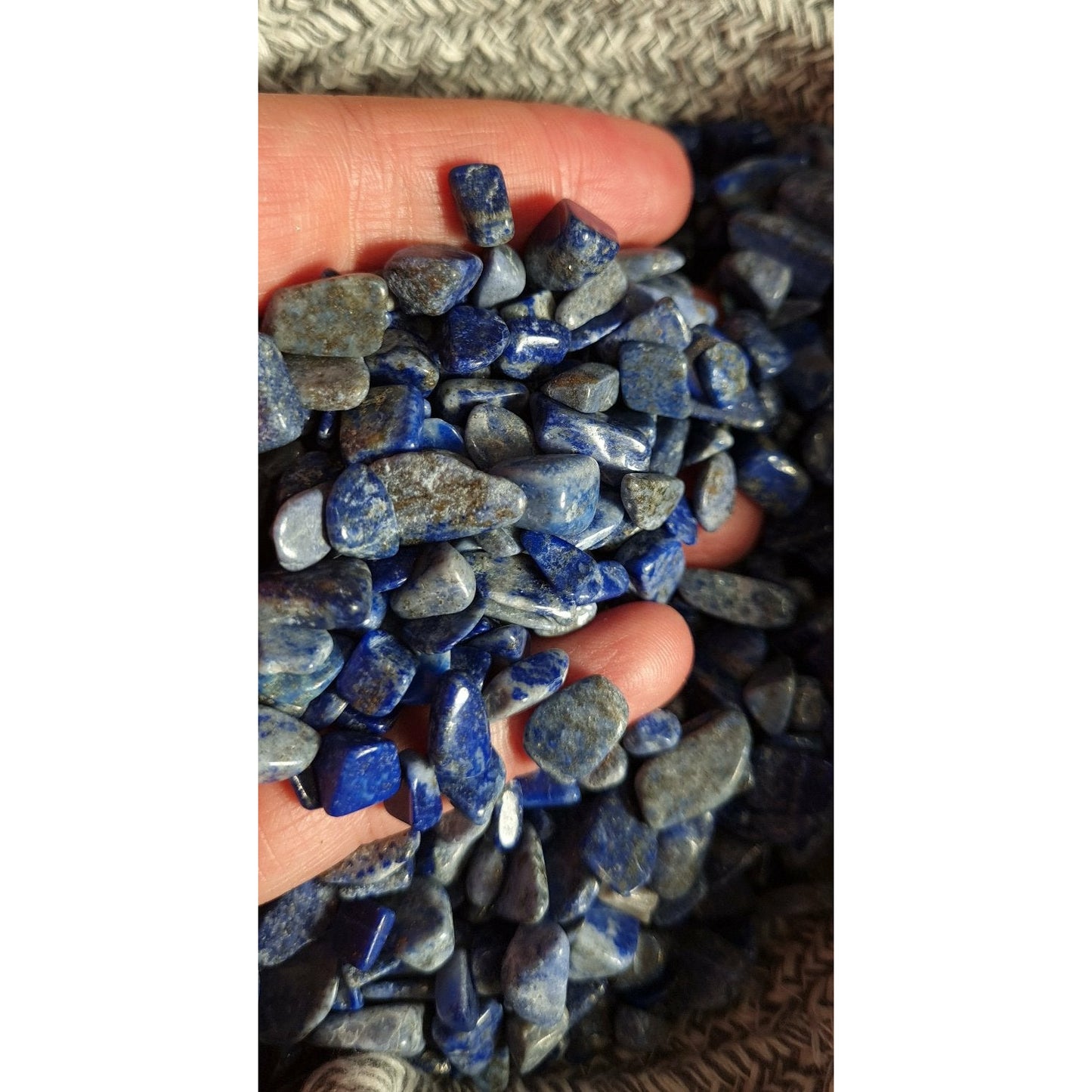 Lapis lazuli, minitrumlade stenar, 100 gram