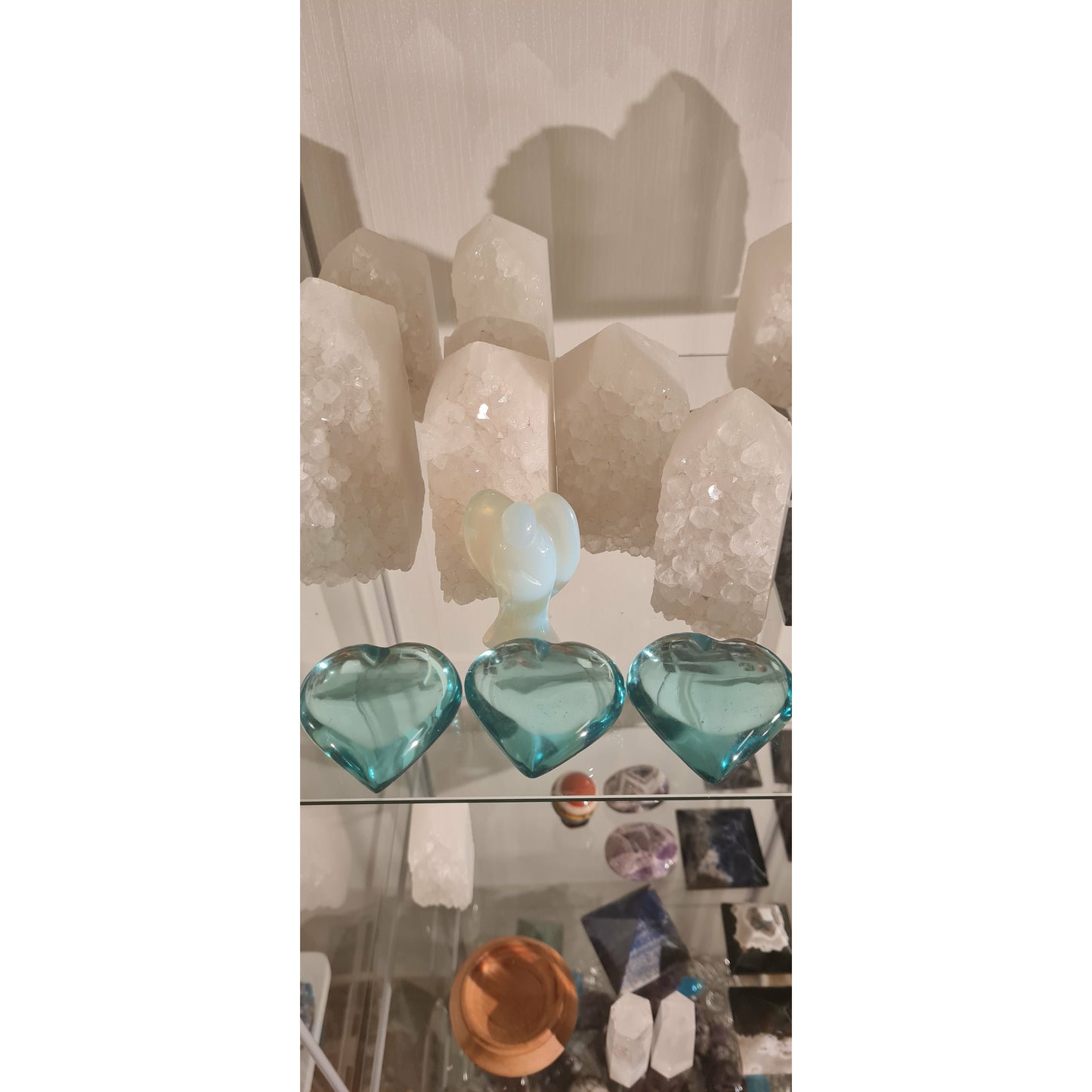 Aqua Obsidian Hjärtan