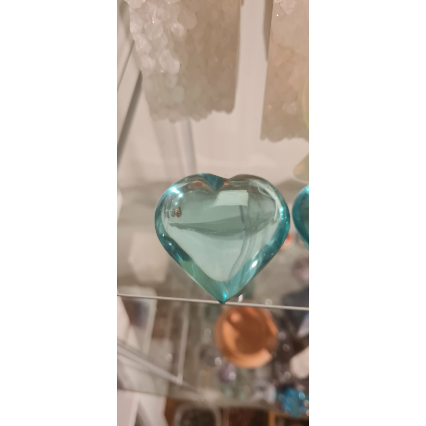 Aqua Obsidian Hjärtan