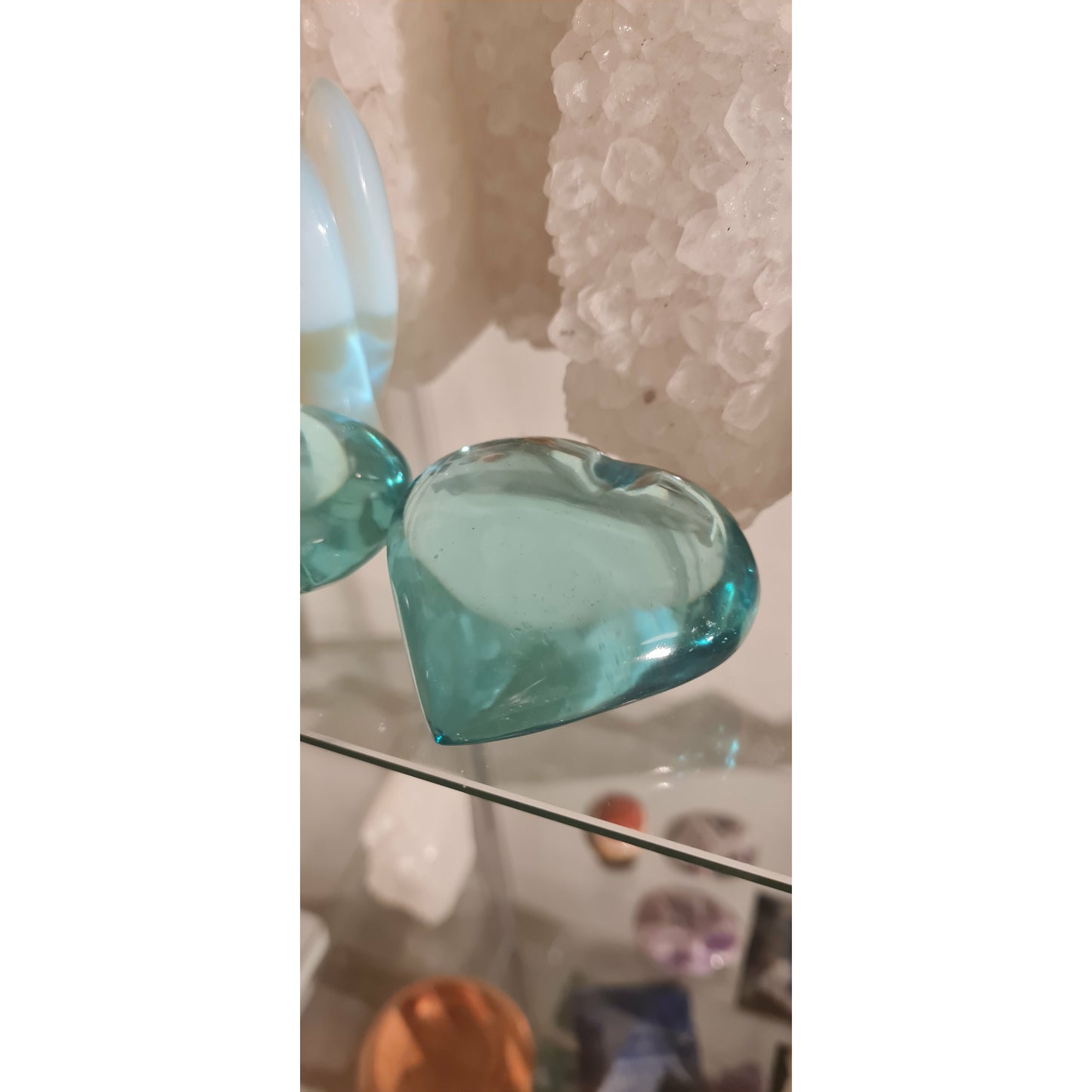 Aqua Obsidian Hjärtan
