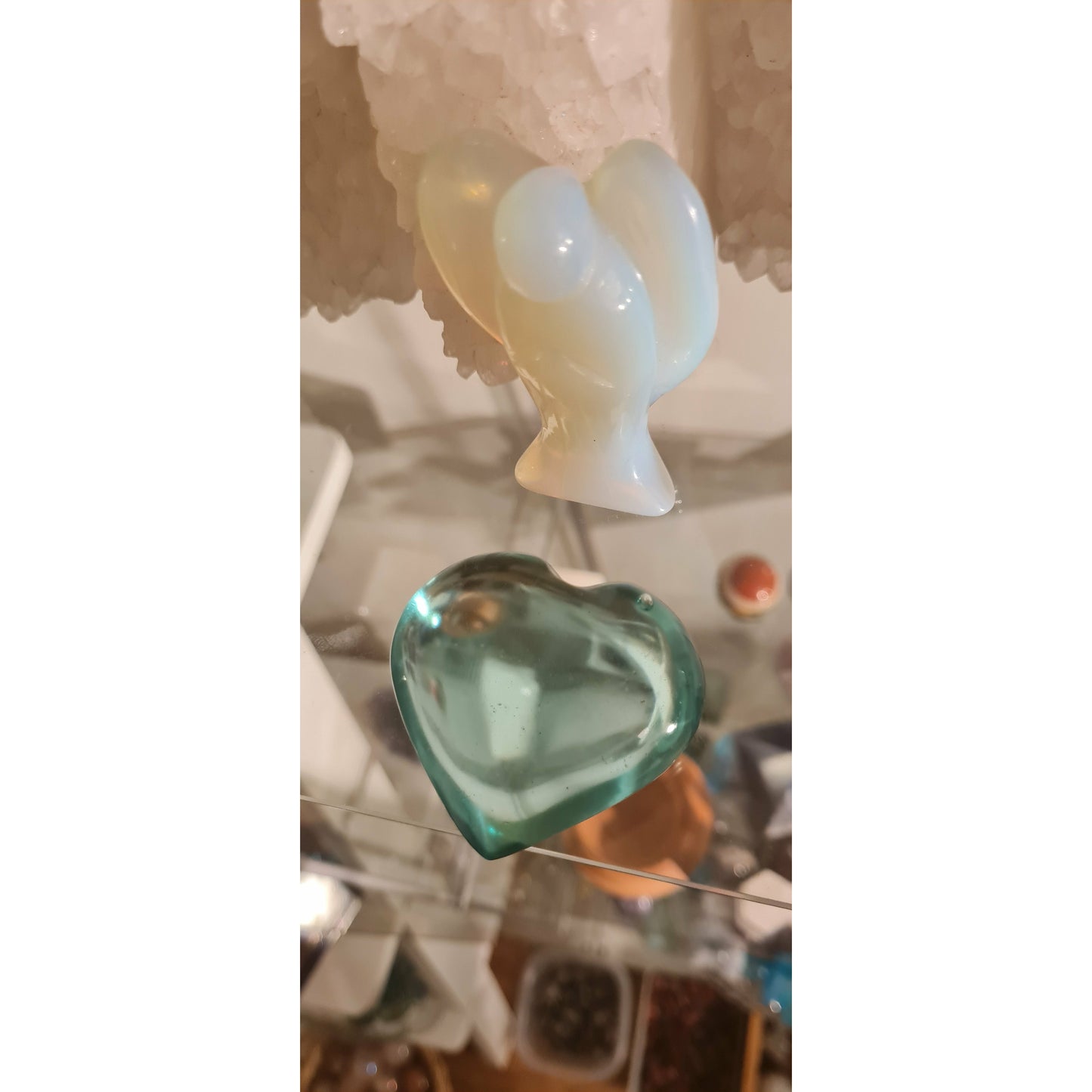 Aqua Obsidian Hjärtan