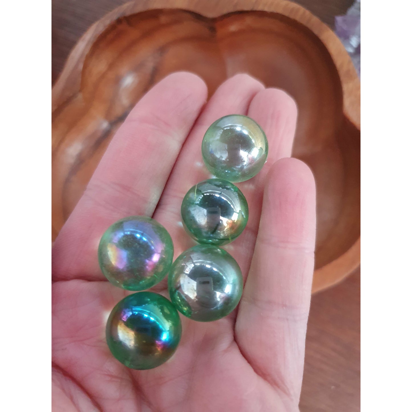 Aura grön miniklot/sfär