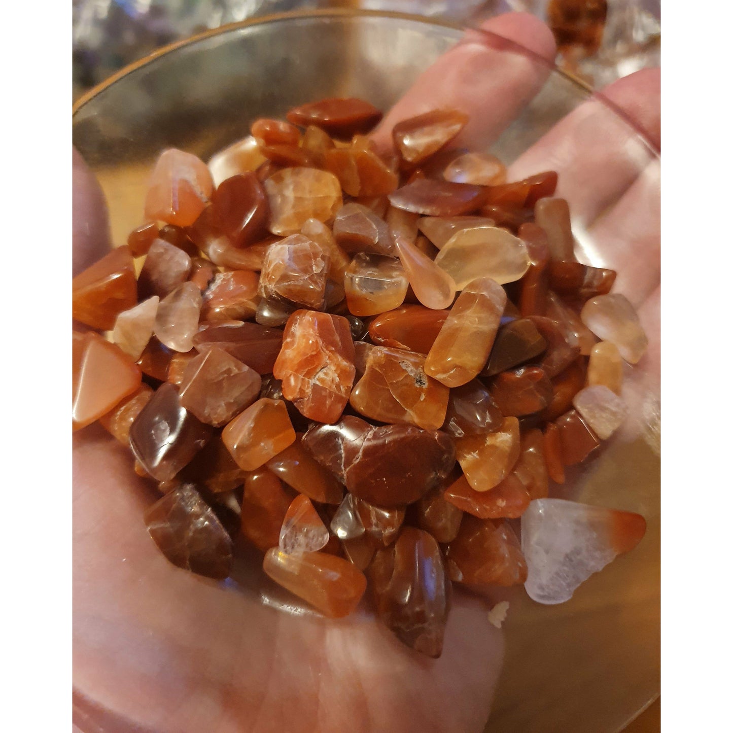 Karneol, minitrumlade, chips Nyhet!