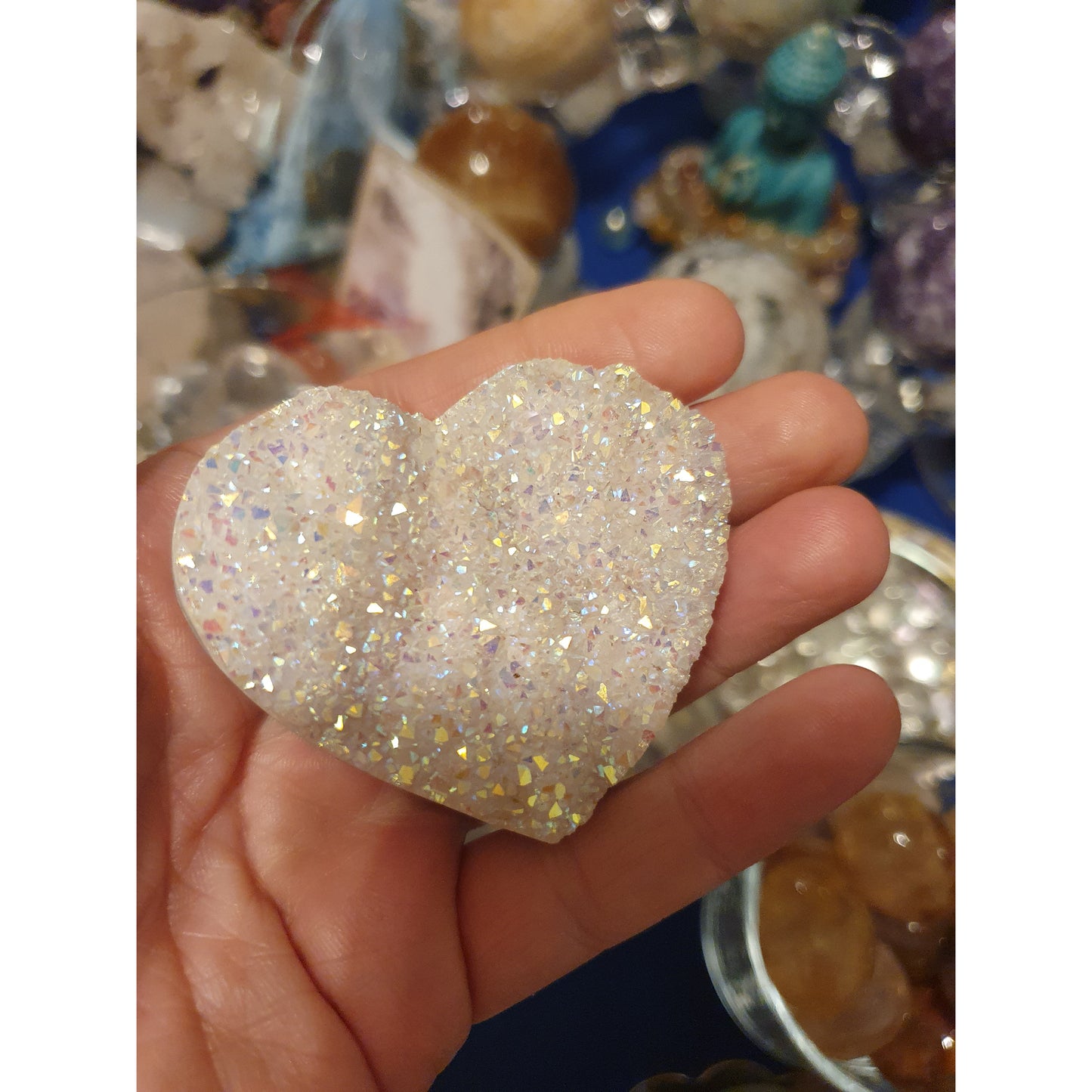Angel aura bergkristall hjärta, Nyhet!