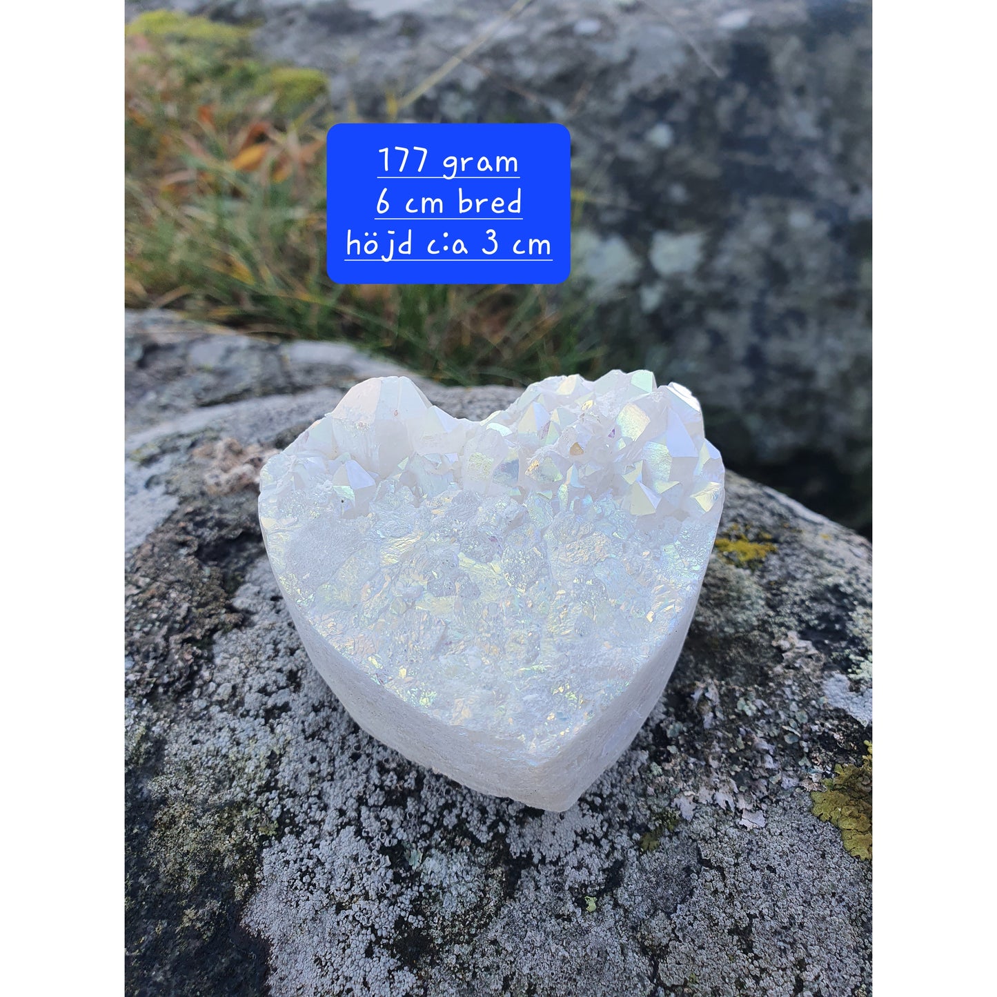 Angel aura bergkristallhjärta, nyhet