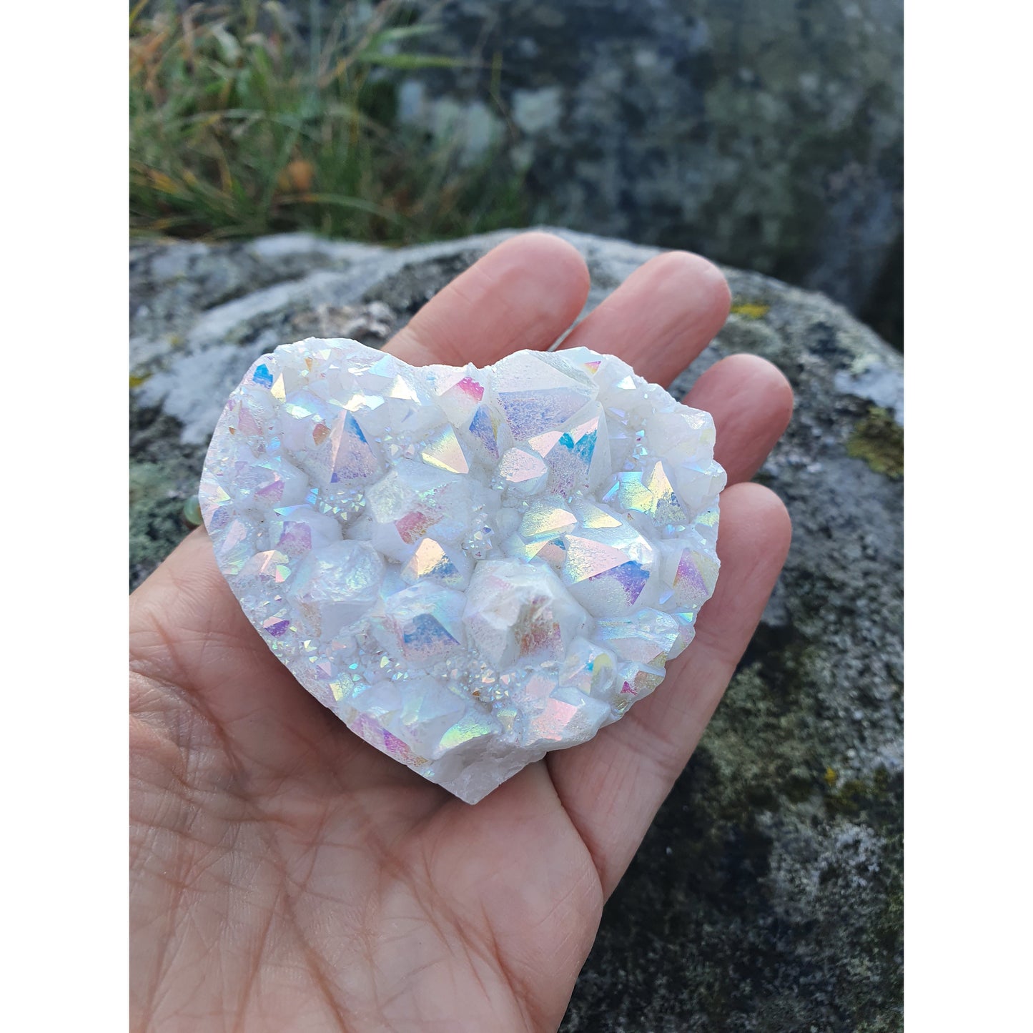 Angel aura bergkristallhjärta, nyhet
