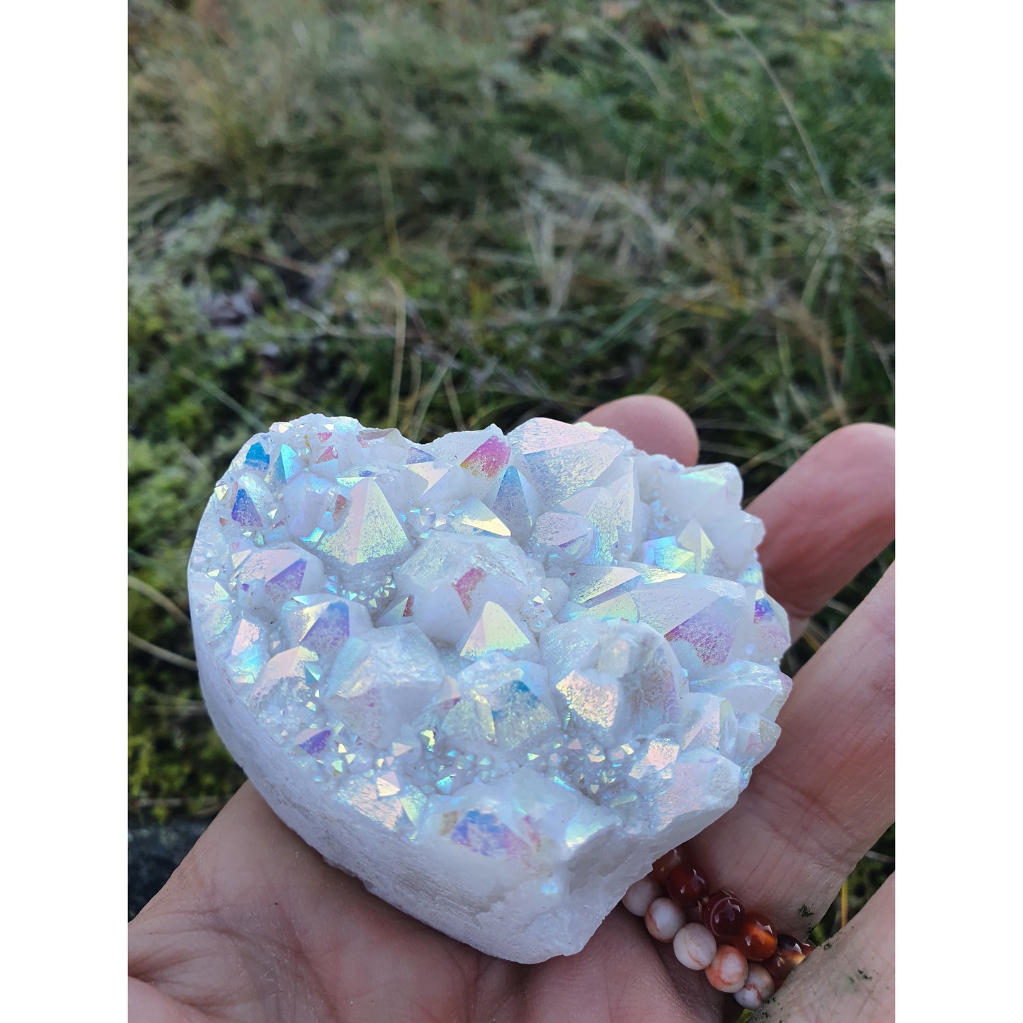 Angel aura bergkristallhjärta, nyhet