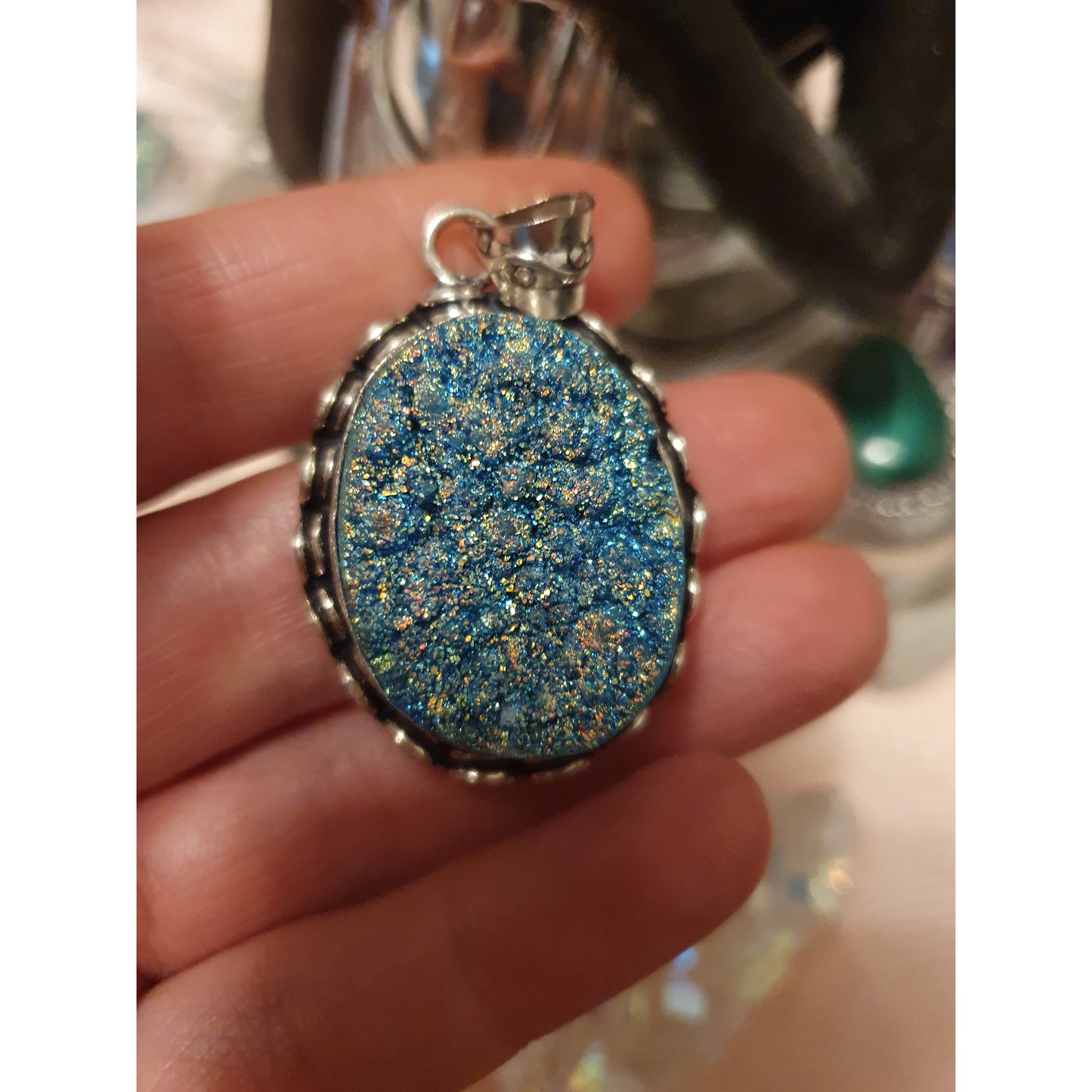 Druzy aura blå, Divine blue, Nyhet! Erbjudande