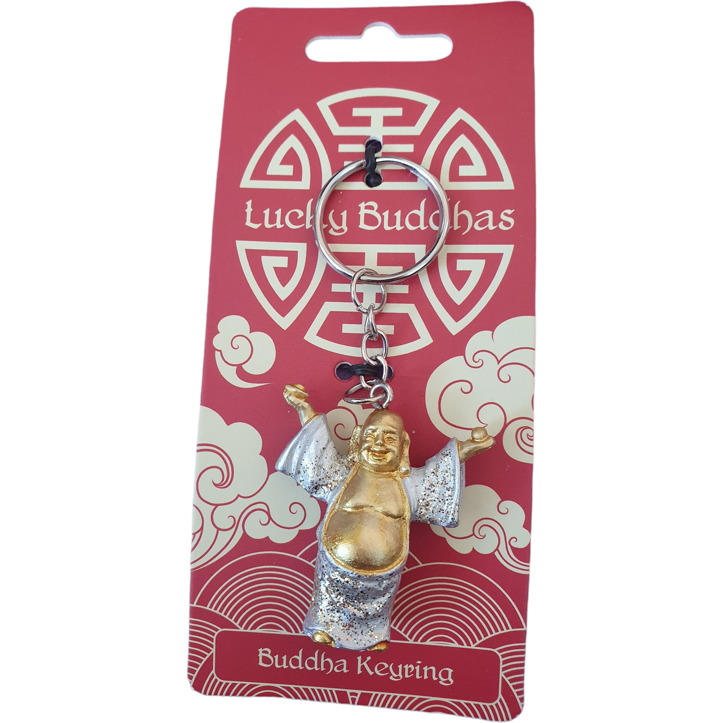 Buddha lycko-nyckelring