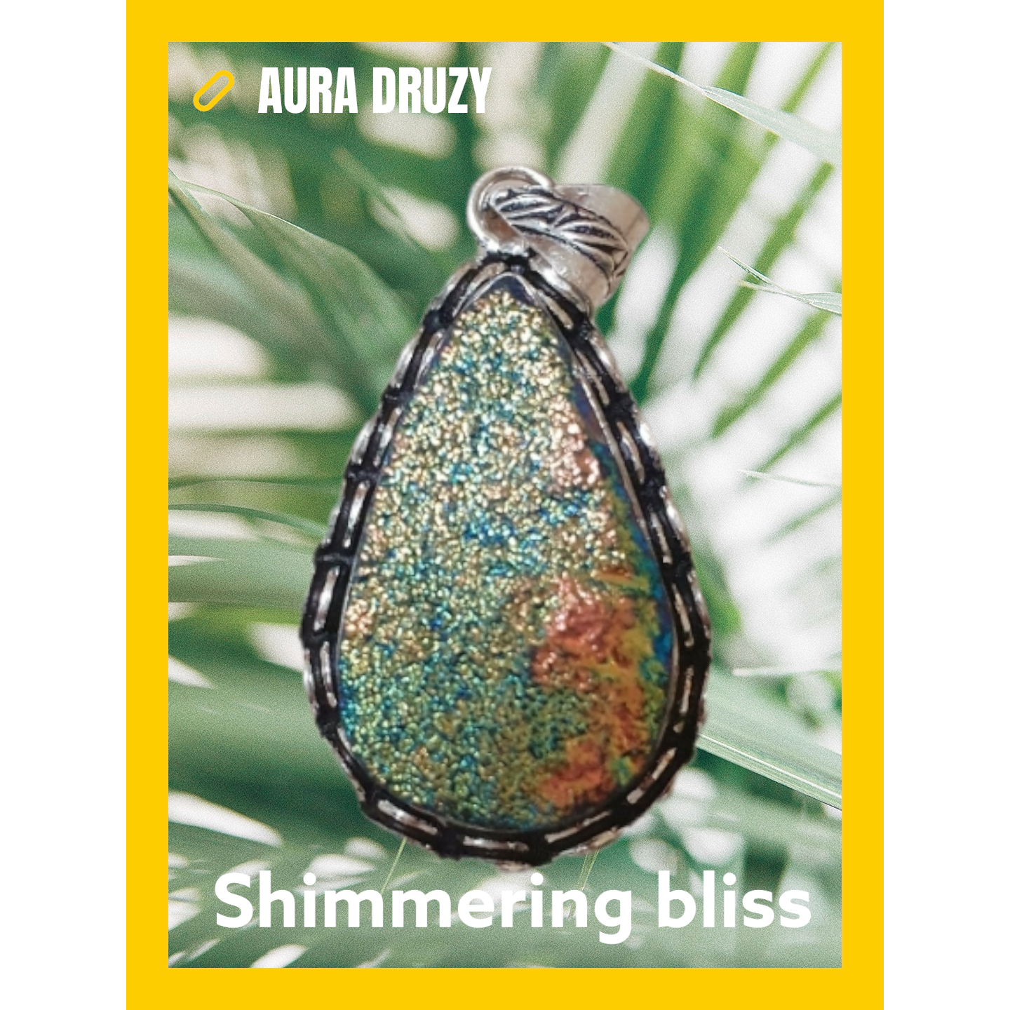 Aura druzy hänge shimmer Bliss