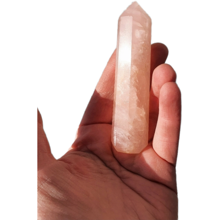 Rosenkvart, torn spets 9-10 cm