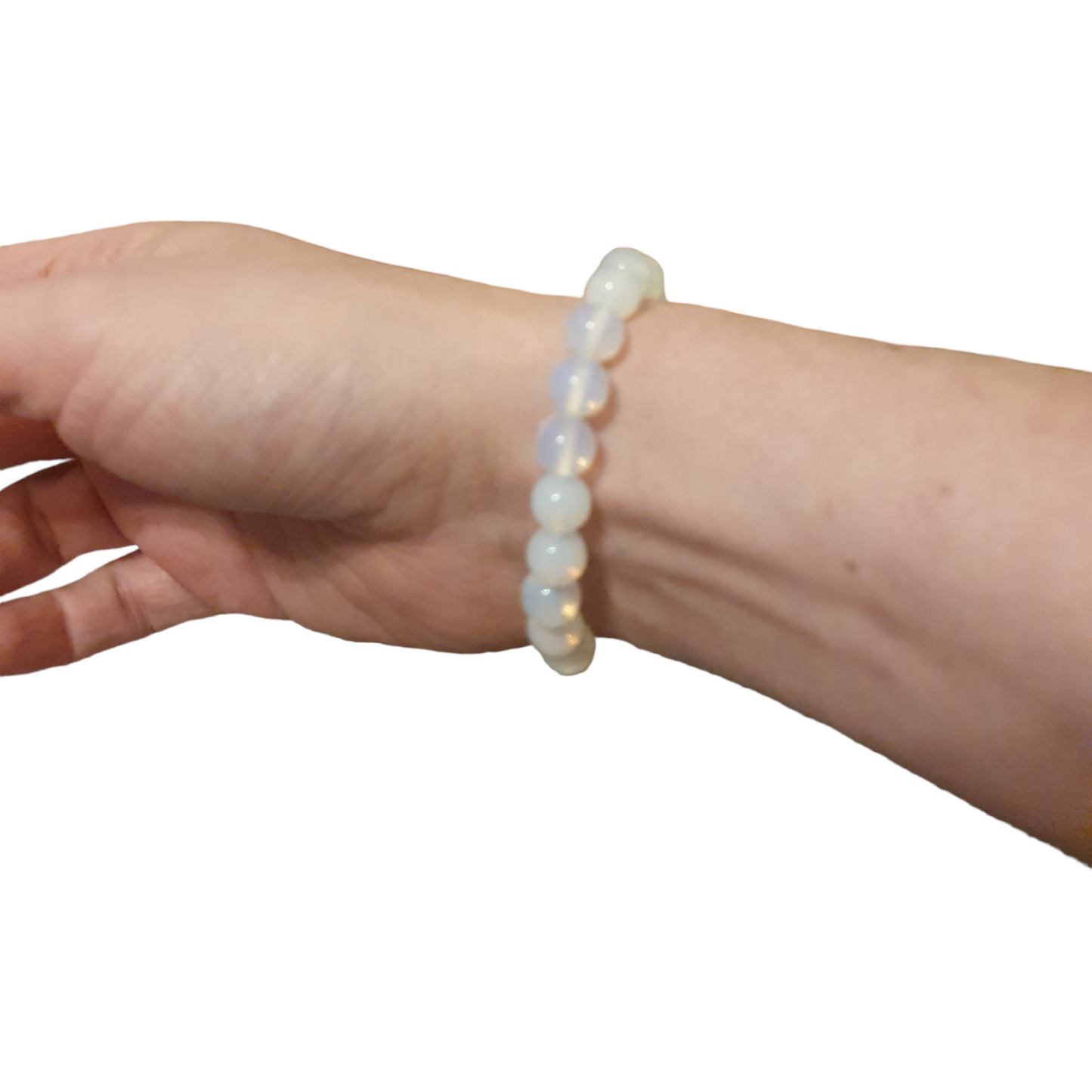 Armband opalit, runda pärlor 0,5 cm, Nyhet!