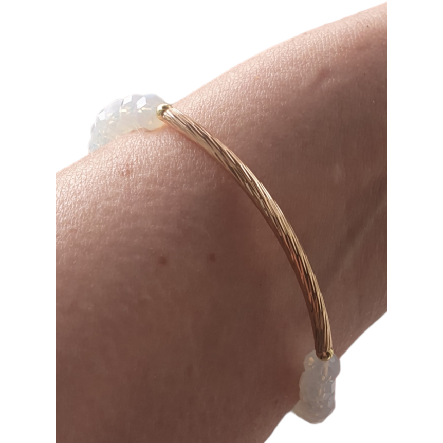 Boho druzy agat armband set med guldöverdrag/plättering 18k