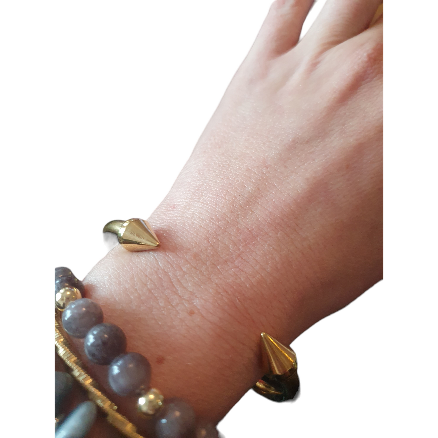 Boho armband set i jade med 18k guldöverdrag/guldplätterad
