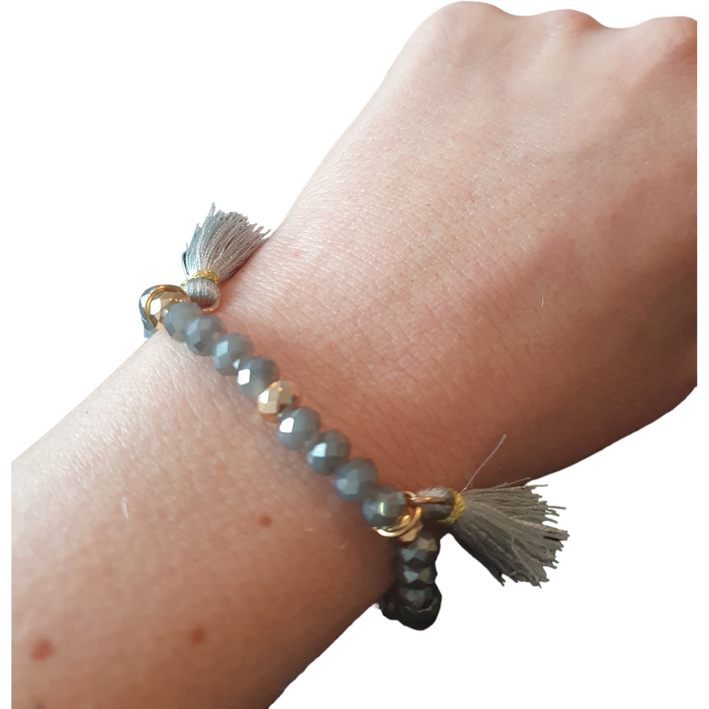 Boho armband set i jade med 18k guldöverdrag/guldplätterad