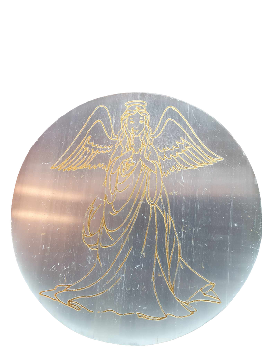 Selenitplatta Ängel😇 med gåva, Nyhet!