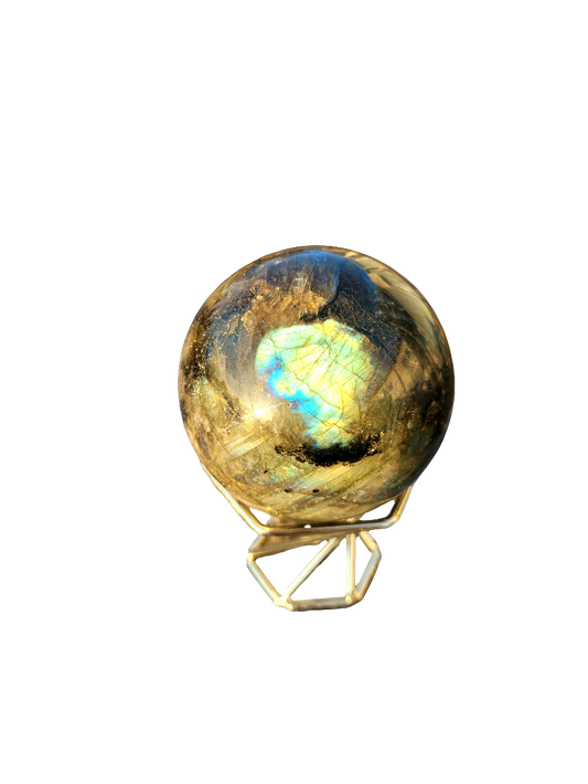 Labradorit Sfär 426 gram |Naturlig Healing Sten för Intuition & Skydd