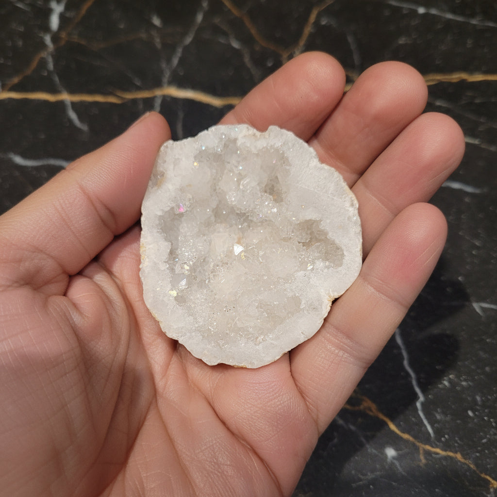 Vit Geod med Gudomligt Glitter – Unique Piece