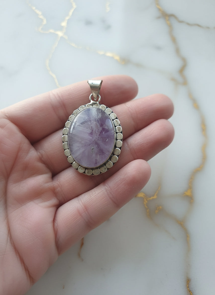 Ametist kristall hänge, Ljusa lugnet 💜✨️