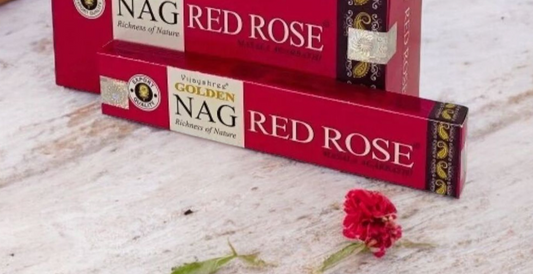 Red rose Golden Nag rökelsepinnar
