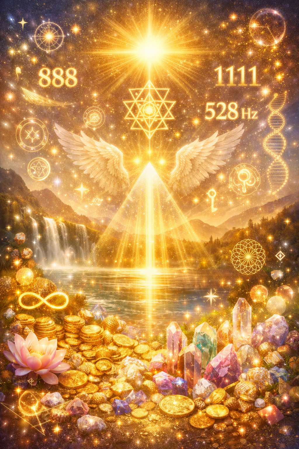 Abundance Gate – Quantum Audio | Safe Receiving & Abundance Portal | 528 → 888Hz