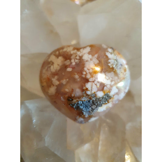 Blomsteragat 🌈 aura hjärta M+