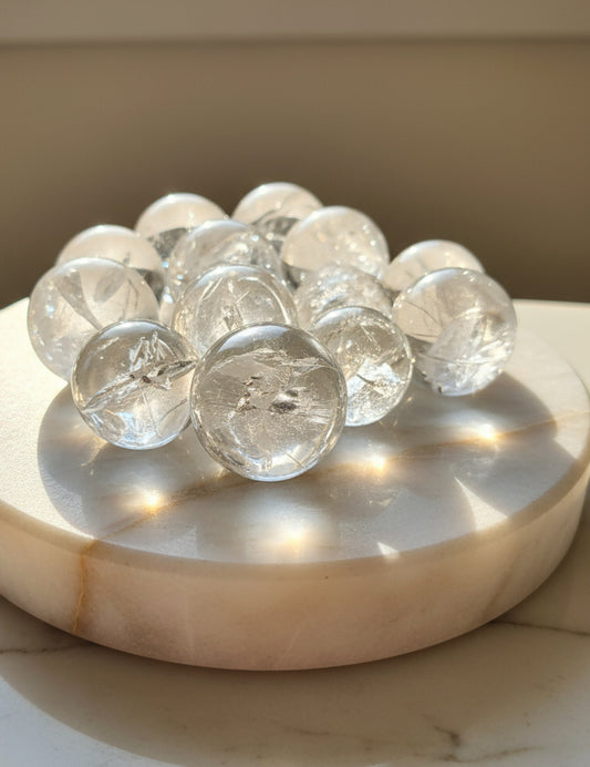 Bergkristall klot, mini fire and ice