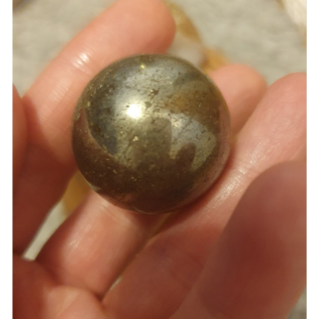 Pyrit, stenklot sfär 3 cm, A+ Nyhet