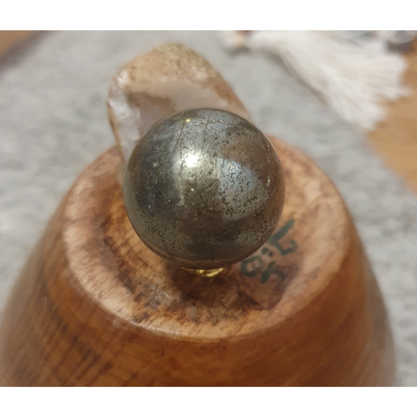 Pyrit, stenklot sfär 3 cm, A+ Nyhet