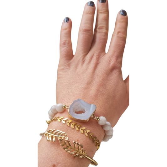Lyxigt Boho armband set, 18k guldöverdrag/guldplätterering